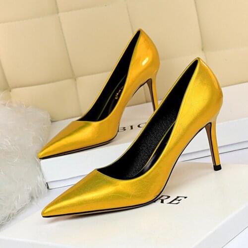 Women Pumps thin high heels sexy party shoes pointed toe heels women pumps Basic Boat zapatos mujer