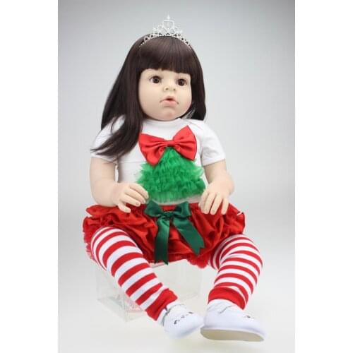 70cm Silicone Vinyl Reborn Baby Doll lifelike Big Size Baby Reborn toddler Doll Toy Clothing Model Girls Brinquedos