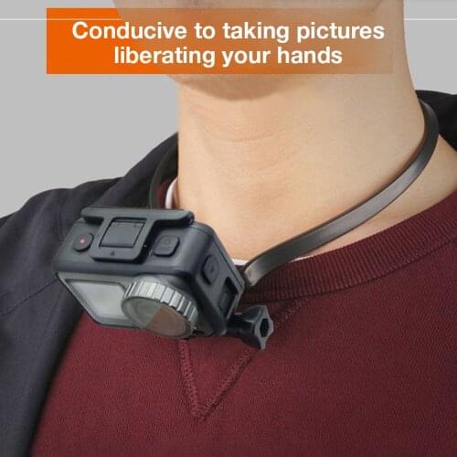 For DJI Osmo Action Collar Style Hanging Neck Self-Timer Bracket Motion Video Shooting Bracket Shooting Holder Camera Equipment