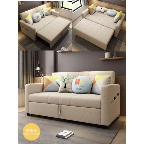 Linen hemp fabric sectional sofas Living Room Sofa set furniture alon couch puff asiento muebles de sala canape sofa bed cama