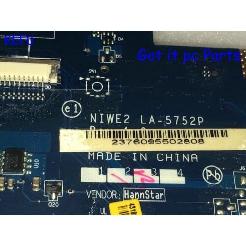 AVAILABLE. NEW Z560 MAINBOARD NIWE2 LA-5752P for Lenovo Z560 MOTHERBOARD,WITH GT310M GPU