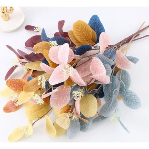 Artificial Leaves Branch Eucalyptus Leaves Elegant Exquisite Beautiful Artificial Eucalyptus Leaves Fake Plant Decor for Wedding