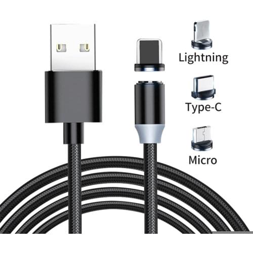 Magnetic Cable Plug Micro USB Type C USB C 8 pin Plug Fast Charging Magnet Charger Cord Plugs Round Magnetic Cable plug