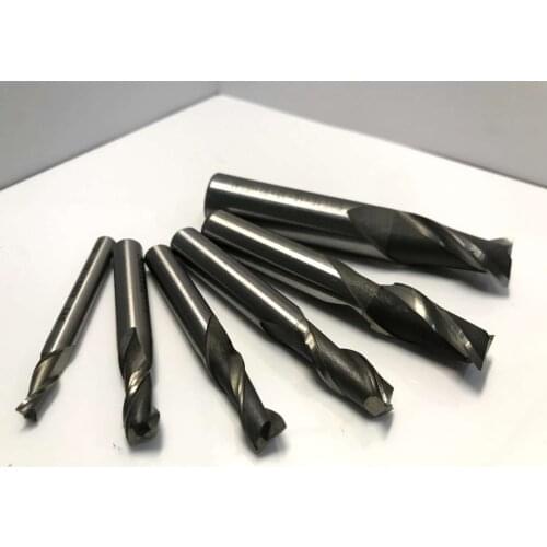 Carbide End Mill HSS 2 Flutes 12mm-20mm Diameter Milling Cutter Straight Shank Router Bit Set CNC Tools