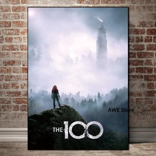 The 100 TV Science Fiction Movie Oil Painting on Canvas Posters and Prints Cuadros Wall Art Pictures For Living Room