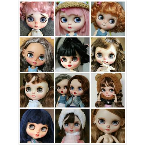 Customization doll DIY Nude joint body blyth doll For Girls not include clothes The eye chips are random, the hair can choose