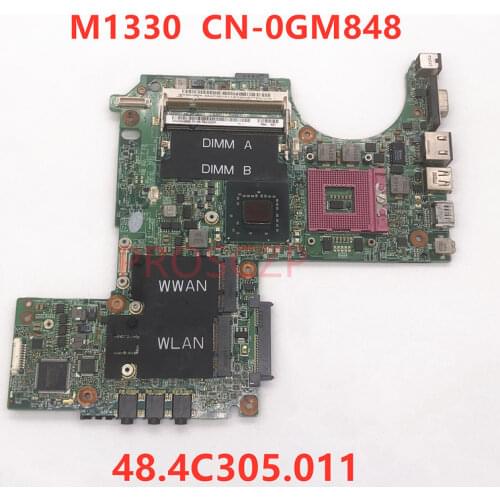For DELL M1330 CN-0GM848 0GM848 GM848 Laptop Motherboard GM965 with 48.4C305.011 100%fully tested