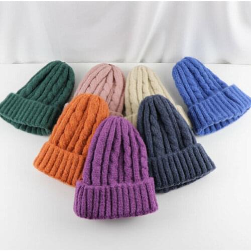 Hirigin Cute Toddler Kids Girl Boy Baby Infant Solid Winter Warm Crochet Knit Hat Beanie Cap Candy Colors