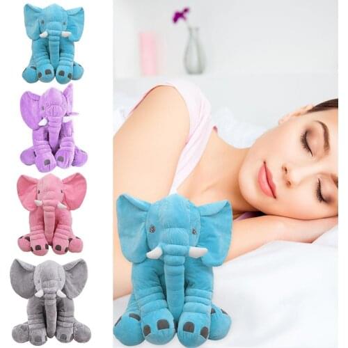 Soft Appease Elephant Pillow Sleeping Stuffed Animal Plush Toy Dumb Lovely Excellent Workmanship Delicate Feel Baby Kit Playmate