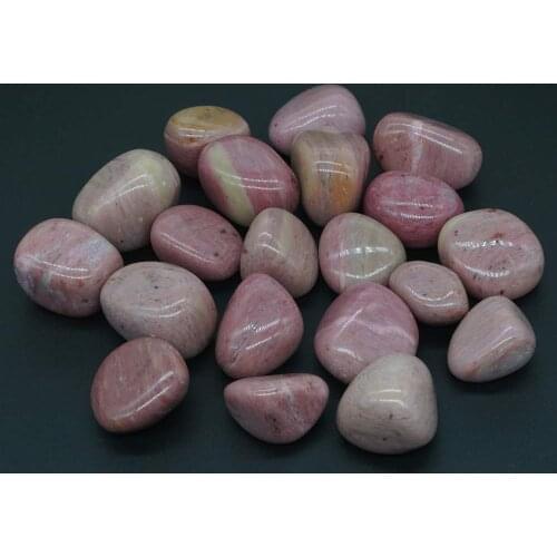 Bulk Tumbled Pink Rhodonite Stones from Peru Natural Polished Gemstone Supplies for Wicca, Reiki, and Energy Crystal Healing