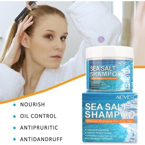 Natural 240ml Original Sea Salt Shampoo Hair Thickening Enhance Hair Root Anti Hair Loss Restoration Grow Hair Care