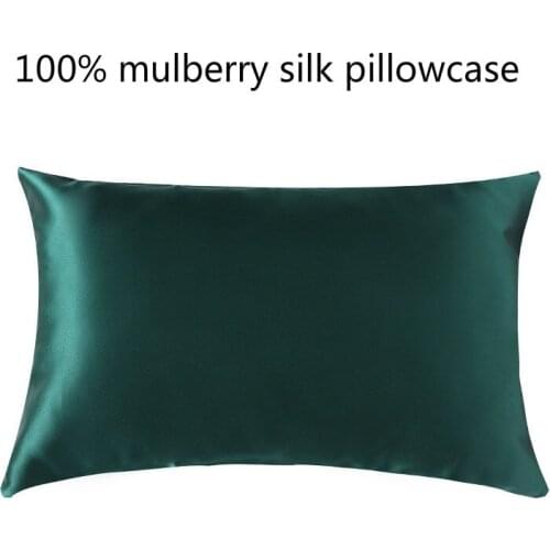 1 Pcs 19mm Momme Double-sided Standard Silk Pillowcase 100% Soft Mulberry Silk Single Satin Pillowcase for Hair and Skin