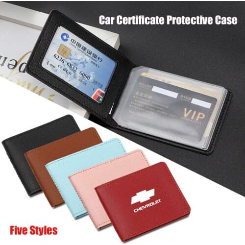 Car Driver License Cover Car Driving Documents Holder Protective Case For Chevrolet Equinox Silverado Trailblazer Bolt Cruze Z71