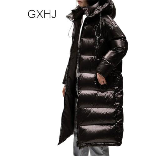 Hooded Coat for Women Autumn Warm Thick Long Puffer Winter 2021 Ladies Down Jackets 90% white duck down coat LHJ247