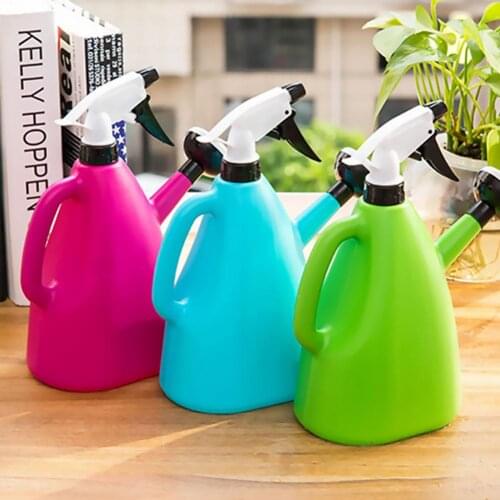 Dual-Purpose Water Spray Plastic Pot 1L Hand-Pressed Household Bottle Nozzle Watering Kettle For Garden Supply