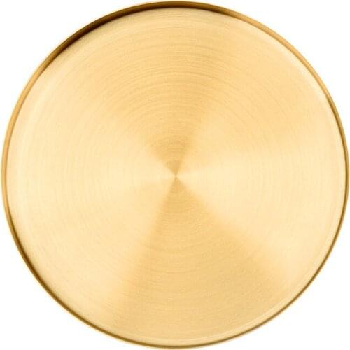 Light Luxury Golden Storage Tray Nordic Stainless Steel Round Plate Desktop Jewelry Organizer Tray Afternoon Tea Dessert Trays