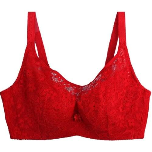 Sexy Bra Brassiere breathable comfort bra full Cup floral bh Push Up Bras Women large cup Underwear cute pink lingere 40 42 Size