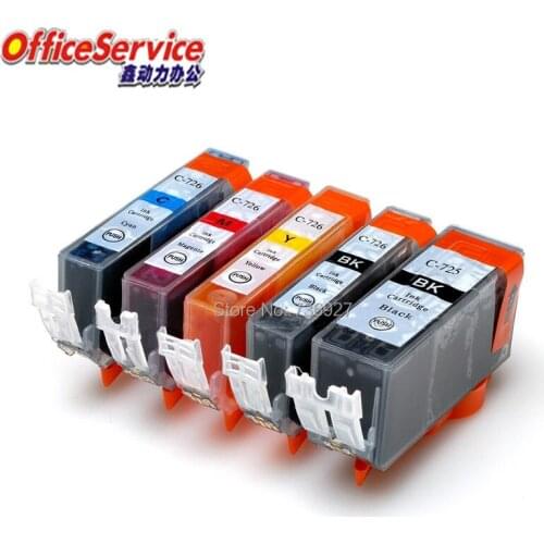 Compatible ink Cartridge PGI-725 CLI-726 PGI725xl CLI726 For Canon IP4870 IP4970 IX6560 MG5170 MG5270 MG5370 MX886 printer