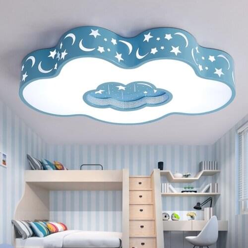 Modern Led Ceiling Lights Fixtures Simple Child Cloud Ceiling Lighting Fixtures Acrylic Lampara De Techo Red Blue Plafondlamp