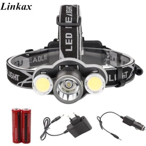6000 Lumen XML T6 COB LED Headlamp Powerful Led Head Flashlight Head 18650 Headlamp Hunting Fishing Headlight Lamp