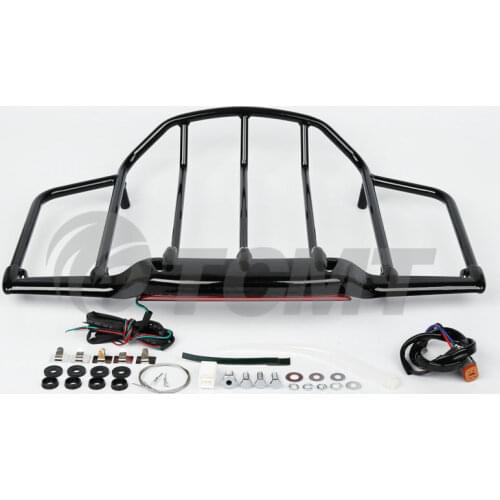 LED Light Air Wing Chrome Luggage Rack For Harley Touring Electra Street Glide Road King Glide Motorcycle Accessories