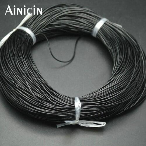 High Quality 1mm Diameter Genuine Leather 100 Yards Cords Fashion Jewelry Making Ropes