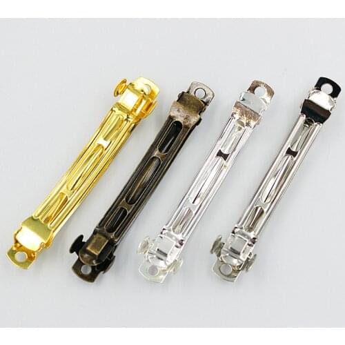 10pcs 50/60/70/80mm Antique Bronze Hair Clip Blank Base for DIY Hairclip Hairpins French Barrettes Hair Wear Accessories