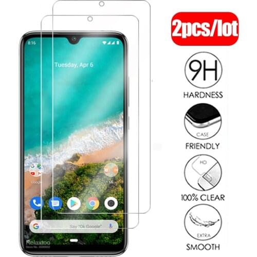 2pcs tempered glass For xiaomi mi a3 screen protector on xiomi mi a3 mia3 a 3 3a xiaomia3 protective Glas safety protection Film
