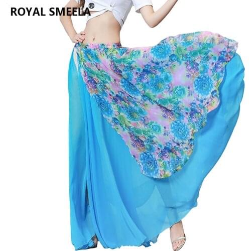Women New printed belly dance skirt belly dance costume belly dancing dress Bohemia training practice clothes dancing skirt
