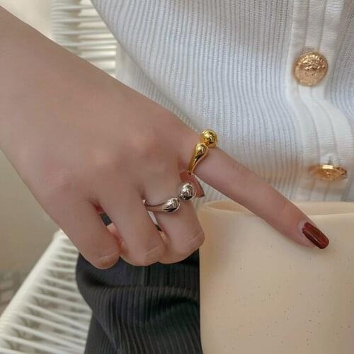 Big Small Water Drop Rings for Women 925 Sterling Silver Plated Brass Rings New Party Holiday Wedding Unusual Luxury Jewelry