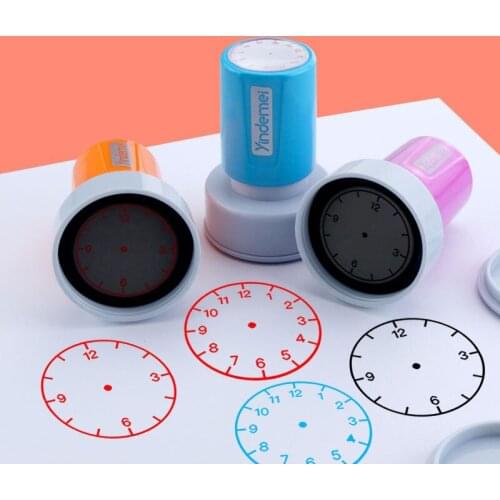 1 PC Learning Recognition Teacher Teaching Seal Clock Dial Stamps Primary School Seal Kids Children Toys 30mm In Diameter