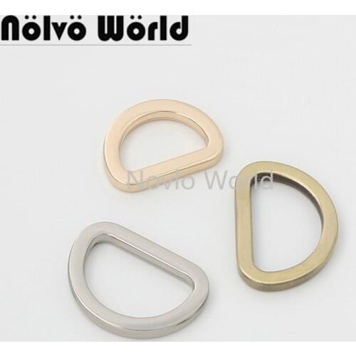 16mm 20mm 10-50pcs 6colors bags hardware top quality square edge Fat d-ring for handbag metal accessory d ring