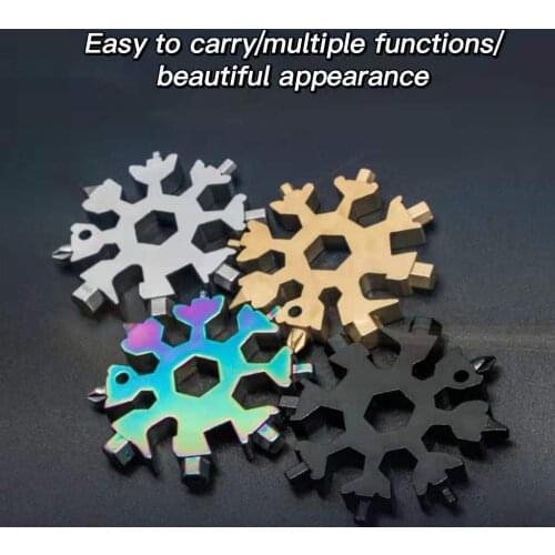 18 in 1 Snow Snow Wrench Hex Wrench Multi-function Tool Wrench Camping Outdoor Survival Tool Screwdriver Bottle Opener