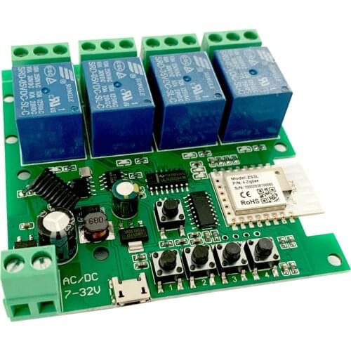 4CH 5-32V Ewelink ZigBee Relay Module Remote Control Wifi Switch Vioce Alexa Google Home Sonoff/Tuya Smart Hub Gateway Bridge