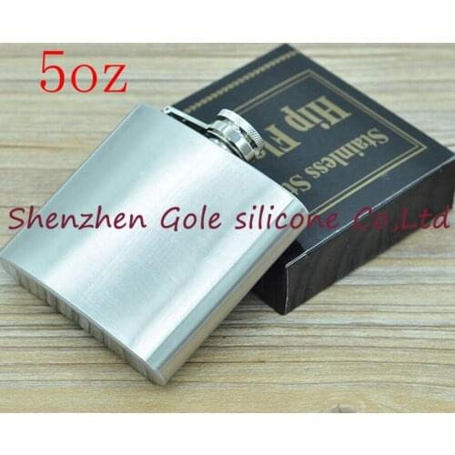 50pcs 5oz Stainless Steel Pocket Flask Russian Hip Flask Male Small Portable Mini Shot Bottles Whiskey Jug Small Gifts For Man