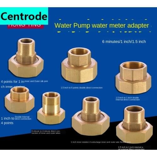 3/4 inch 1 inch 1.5 inch all copper tap water meter pump adapter 1/2 IN inner wire outer teeth double inner wire live joint