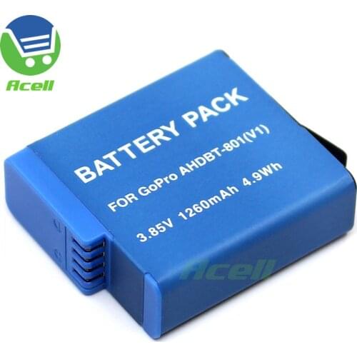 AHDBT-801+ Battery For GoPro HERO 8 7 6 5 Black / HERO 2018 Action Camera Replace AABAT-001 AJBAT-001 SPJB1B AHDBT-501