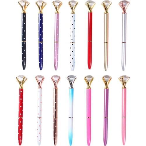 Diamond Crystal Metal Ballpoint Pen 500 Pcs Per Set Advertising Gift Pen Custom LOGO