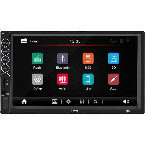 N6 Car Radio 7 inch MP3/WMA/WAV/APE/FLAC AUX Bluetooth Head Unit Multimedia Video Player Automobile Electronic Supplies