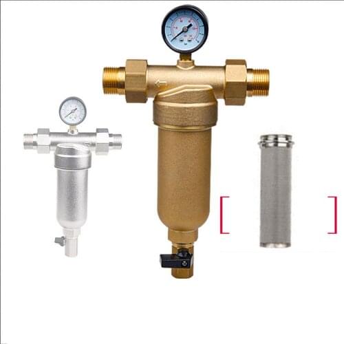 Household 100 Mesh Preposition Copper Pipe Strainer Filter Underfloor Heating Solar Water Purifier 1/2" 3/4" 1" 40-60 Micron