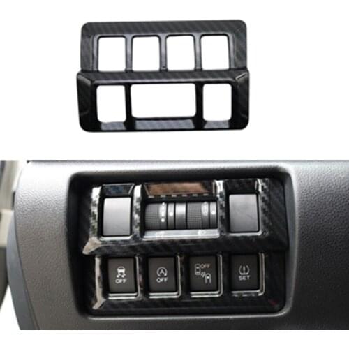 For Subaru Impreza XV 2018 2019 2020 Carbon Fiber Interior Dashboard Switch Trims Accessories