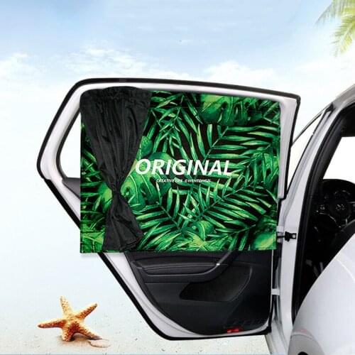 Dropshipping Car Side Window Sunshade Curtains Auto Sun Visor Blinds Cover Double layer Blocking Tensile Stroller Accessories