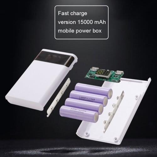 Kebidumei Type C USB Battery Storage Box 4x18650 DIY Mobile Power Bank 5V Dual USB Phone Charger Case DIY Shell For Smart Phones