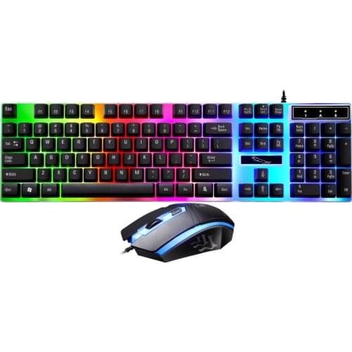 Chasing Leopard G21 Wired USB Luminous Keyboard And Mouse Set Computer Manipulator Backlit Keyboard And Mouse Set
