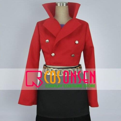 COSPLAYONSEN The Melancholy of Haruhi Suzumiya Yuki Nagato Cosplay Costume Red Black Color