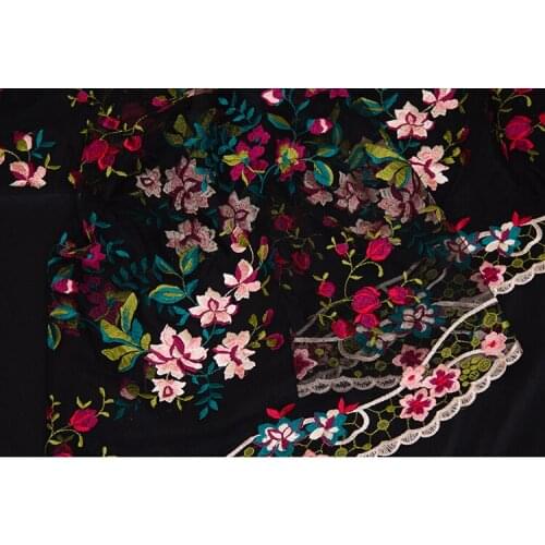 African lace Fabric 2016 Colored water soluble lace embroidery fabric autumn new womens fashion dress wedding dress patchwork