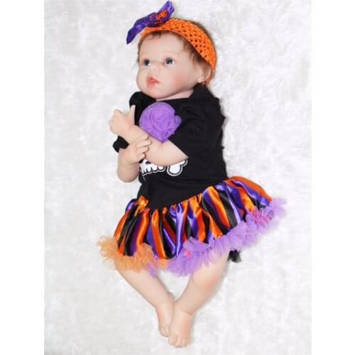 55cm bebe doll reborn Silicone Reborn babies soft cotton body Handmade Realistic Baby Dolls girls xmas gift bonecas