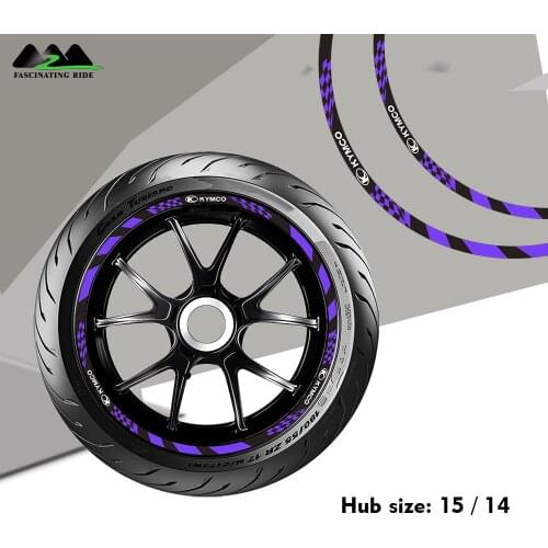 Kymco XCT 400 motorcycle wheel hub sticker modified waterproof reflective rim Decal