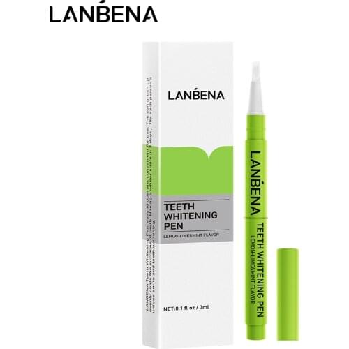 LANBENA Teeth Whitening Pen Dental Whitener Lemon Lime Hygiene Gel Effective Remove Stains Cleaning Tooth White Tools Oral Care