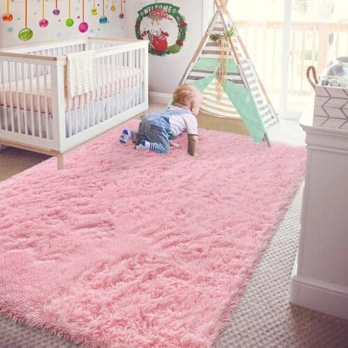Soft Fluffy Bedroom Rugs Indoor Shaggy Plush Area Carpet for Boys Girls College Dorm Living Room Carpet Home Decor Floor Carpet